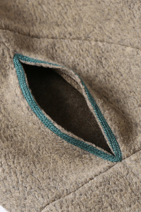 Jacket in faux fur with embroidery on the back